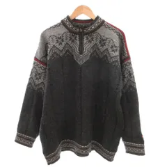 DALE OF NORWAY ハーフジップ セーター ニット ウール チャコールグレー ノルディック柄 長袖 /NL ■GY74のサムネイル