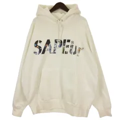 SAPEur サプール ロゴプリント パーカー スウェット 裏起毛 ホワイト XXLのサムネイル