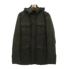 ヒューゴボス HUGO BOSS 美品 中綿ジャケット コート フード 裏地キルティング ジップアップ 50 カーキ /MGのサムネイル