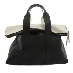 3.1 フィリップリム 3.1 phillip lim ハンドバッグ 手提げ バイカラー レザー コンパクト 黒 ブラック 白 ホワイト /FF ■GY62のサムネイル