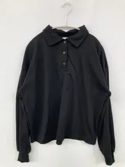 apres jour mignon アプレジュールミニョン ポロシャツ F ブラック 無地 長袖 レディースのサムネイル