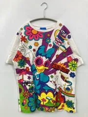TOKYO DISNEY RESORT トウキョウディズニーリゾート Tシャツ/カットソー M ホワイト 花柄・ボタニカル柄 前面プリント バックプリント その他総柄 ミドル丈 半袖 クルーネック(丸首) メンズ レディースのサムネイル
