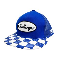 CHALLENGER ツバ切りメッシュキャップ 青 - メルカリ