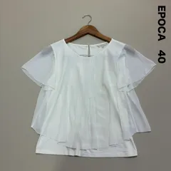 EPOCA エポカ☆シアーラッフルタックプリーツプルオーバー  40 ホワイトのサムネイル