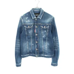 ディースクエアード DSQUARED2 デニムジャケット ダメージ加工 ペイント加工 ブルー その他 デニムジャケット メンズ Used Aのサムネイル