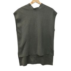 美品 ヘイヴ ペタルニット 半袖 リブニット トップス F ブラック