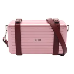 ディオール Dior ショルダーバッグ Christian Dior × RIMOWA パーソナルクラッチバッグ ピンク レザー × RIMOWA ショルダーウォレット レディース Used Aのサムネイル