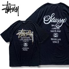 メキシコ製】ステューシー Tシャツ XL 黒 ピンク 定番ロゴ フェード
