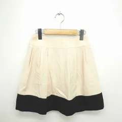チュウチュ Ciu ciu スカート フレア ミニ バイカラー バックジップ ウール 0 薄茶 黒 ベージュ ブラック /TT26のサムネイル
