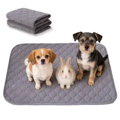 洗えるペットシーツ 2枚セット 猫・犬兼用｜ペット用尿吸収パッド 超吸収・速乾・滑り止め・噛みつき防止｜床保護・防水シート｜丸洗い可能・繰り返し使える｜小型動物用 通年使用可能｜フローリング・ソファ・ケージ・車内・トイレトレーニング＆ケア専用 Washableのサムネイル