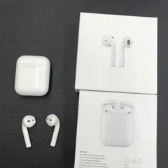 【中古品・現状品】Apple AirPods（第2世代）動作OK 専用シリコンケース付き　C-23