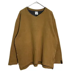Columbia コロンビア Vネック コットンニットセーター アウトドア ベージュ(メンズ L)中古 古着 Y4465のサムネイル