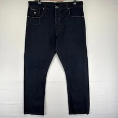 古着 ジースターロゥ G-STAR RAW イタリア製 デニム パンツ 5ポケット ボタンフライ ワンポイントロゴ W36 L34  ブルー系 メンズのサムネイル