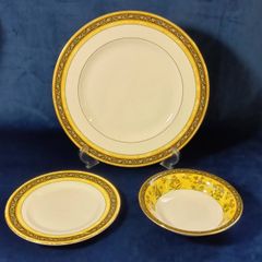 【送料無料】オールドノリタケ No.175 金彩 プレート3枚セット251016 送料無料】オールドノリタケ No.175 金彩 プレート3枚セット251016