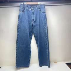 Papas パパス デニムパンツ ジーンズ ジーパン D0454FP 17A Lサイズ ブルー 青 ストレート ワイド ボトムス コットン 綿100% C801のサムネイル