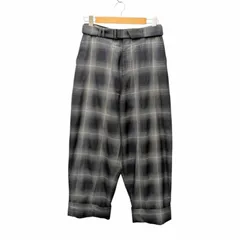 LAD MUSICIAN ラッドミュージシャン 17AW チェックベルテッドパンツ 2217-556 グレー系 ウール サイズ42 66275のサムネイル
