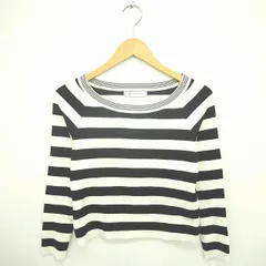 ロペピクニック ROPE Picnic ニット セーター ボーダー ボートネック ラグランスリーブ 長袖 38 アイボリー ブラック 白 黒 /TT14