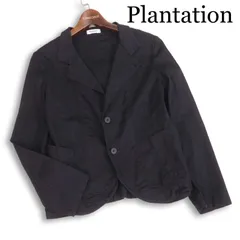 Plantation プランテーション 春夏 麻 リネン混♪ テーラード ジャケット Sz.S レディース 黒のサムネイル