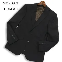 MORGAN HOMME モルガン オム 春夏★ 背抜き シャドーストライプ テーラード ジャケット Sz.M メンズのサムネイル