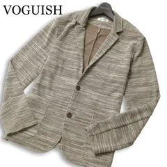 【美品】VOGUISH ヴォーギッシュ ルパート 春夏★ メランジ アンコン テーラード ジャケット 大きいサイズ Sz.XXL メンズのサムネイル