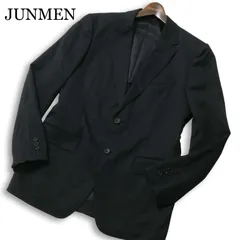 JUNMEN ジュンメン 春夏★ 背抜き スリム テーラード ジャケット Sz.L メンズ 黒 日本製のサムネイル