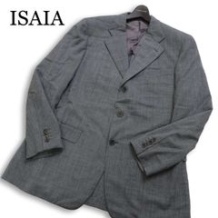 ISAIA テーラードジャケット チェック柄 シルク100% 46 - メルカリ