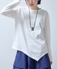 INED ヘムチュニックブラウス 揺れ感Aラインの上品ノースリーブ 