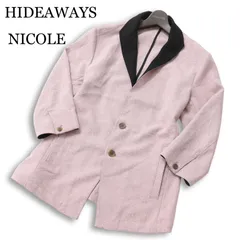 23SS★ HIDEAWAYS NICOLE ハイダウェイ ニコル 春夏 メランジ★ ウーステッド 7分袖 テーラード ジャケット Sz.46 メンズのサムネイル