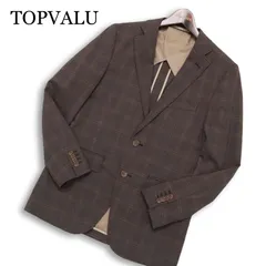 TOPVALU トップバリュ イオン 春夏★ 背抜き チェック柄 テーラード ジャケット ブレザー Sz.M メンズのサムネイル