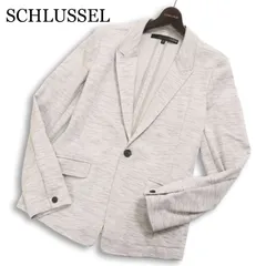 SCHLUSSEL シュリセル 通年 アンコン★ テーラード シングル ストレッチ スリム ジャケット ブレザー Sz.2 メンズ 灰 グレーのサムネイル