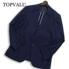 TOPVALU トップバリュ イオン 春夏 伊製生地 CANONICO ウール★ テーラード ジャケット Sz.LL メンズ ネイビー 大きいサイズのサムネイル