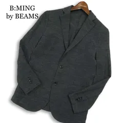 B:MING by BEAMS ビームス 春夏 NOMAD 麻 リネン混★ アンコン テーラード ジャケット Sz.44 メンズ 灰 グレーのサムネイル