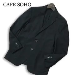 CAFE SOHO カフェソーホー 春夏★ アンコン テーラード ジャケット シングル Sz.Y4 メンズ 黒