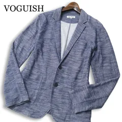 VOGUISH ヴォーギッシュ ルパート 春夏 メランジ★ 2B アンコン テーラード ジャケット Sz.L メンズ ネイビーのサムネイル