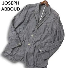 JOSEPH ABBOUD ジョセフ アブード 麻 リネン コットン カジュアル アンコン ジャケット Sz.LL メンズ グレー 大きいサイズのサムネイル
