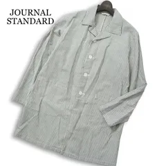 JOURNAL STANDARD ジャーナルスタンダード 春夏 麻 リネン混★ ストライプ カバーオール スプリングコート Sz.M メンズのサムネイル