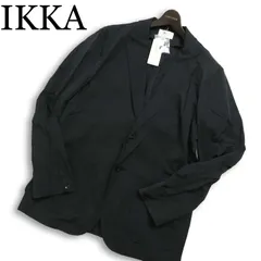 【新品 未使用】 IKKA イッカ 春夏 ストレッチ★ テーラード ジャケット Sz.XL メンズ 黒 大きいサイズのサムネイル