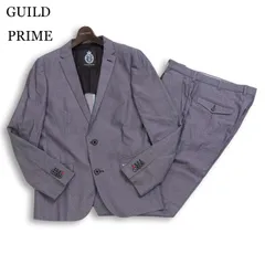 GUILD PRIME ギルドプライム 通年 ロゴ刺繍★ ドット柄 セットアップスーツ ジャケット Sz.2 メンズ ネイビーのサムネイル