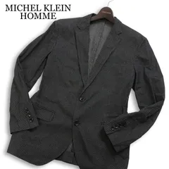 定価4.29万★ MICHEL KLEIN HOMME ミッシェルクラン オム 春夏 ヘリンボーン スリム テーラード ジャケット Sz.48 メンズ 黒のサムネイル
