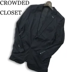 CROWDED CLOSET メンズビギ 春夏 麻 リネン★ アンコン テーラード ジャケット Sz.3 メンズ 黒のサムネイル