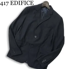 417 EDIFICE エディフィス 春夏 背抜き★ アンコン テーラード ジャケット Sz.M メンズ 紺 ネイビーのサムネイル