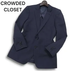 CROWDED CLOSET メンズビギ 春夏★ 背抜き ストライプ テーラード ジャケット Sz.2 メンズ 紺 ネイビーのサムネイル