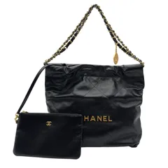 シャネル CHANEL CHANEL22 スモールバッグ AS3260 ブラック ゴールド金具 シャイニーカーフ レディース ショルダーバッグのサムネイル