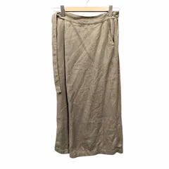 evam eva エヴァムエヴァ WRAP SKIRT ラップスカート E221T175 ベージュ系 リネン 麻 サイズ40 66277のサムネイル