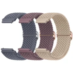 [Missair] コンパチブル 時計 ベルト 20mm 22mm スマートウォッチ ベルト ナイロン 腕時計 バンド 編み込み 弾性ストラップ 金属製調整バックル スマートウォッチ バンド 伸縮性 ゴム Samsung Galaxy Garmin Amazf