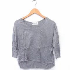 ナノユニバース nano universe Tシャツ カットソー 丸首 七分袖 無地 シンプル F グレー /FT3