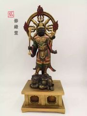 版画 (林正日呂 微笑地蔵仏) 木喰微笑仏の版画を描く甲府市出身の版