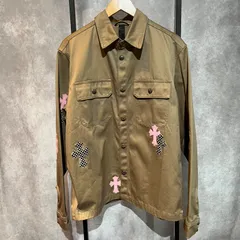 クロムハーツ　ジャケット　ワークドック　クロスパッチ　ベージュ×ピンク×ハラコ　Lサイズ　S品のサムネイル