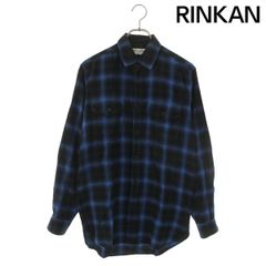14AW・エディ期】サンローランパリ オンブレチェック レーヨン混 長袖