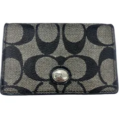 COACH コーチ カードケース F68065 グレー キャンバス（帆布） 名刺入れ レディース 【中古】 52606K40のサムネイル